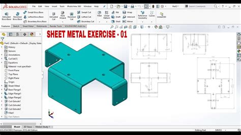 sheet metal in solidworks 2016|solidworks sheet metal exercises pdf.